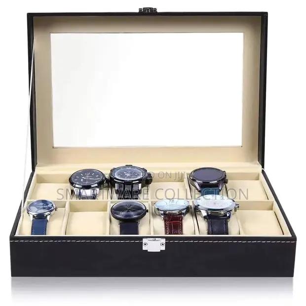 12 Grid Watch Box, PU Leather Watch Case Watch Box For Men in Dar es Salaam, Tanzania