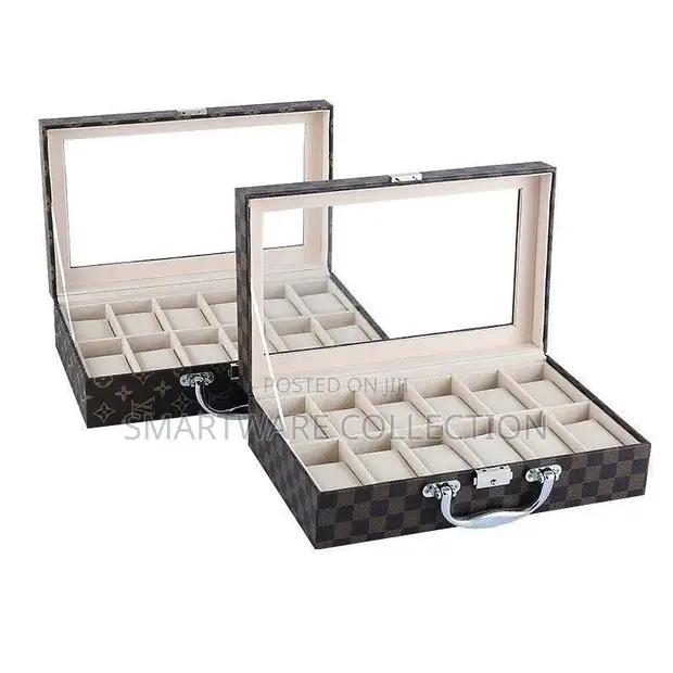12 Slot Leather Jewelry And Watch Box Organizer, Storage Box in Dar es Salaam, Tanzania