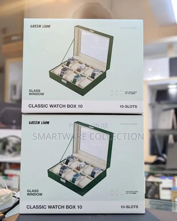 Green Lion Classic Watch Box 10 Slots With Glass – Green in Dar es Salaam, Tanzania