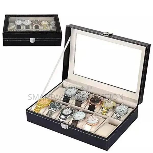 Portable Watch Organizer Case Holder Stand Black Case Box in Dar es Salaam, Tanzania