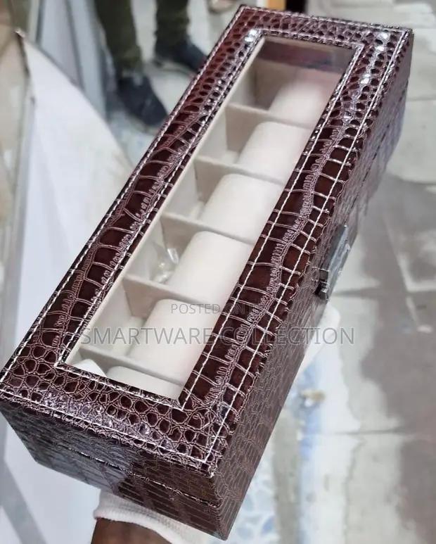 PU Leather 6 Slot Watch Case Box For Men And Women Watch Box in Dar es Salaam, Tanzania