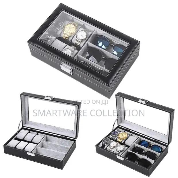 Watch Box And Sunglasses Organizer With Clear Glass Top in Dar es Salaam, Tanzania