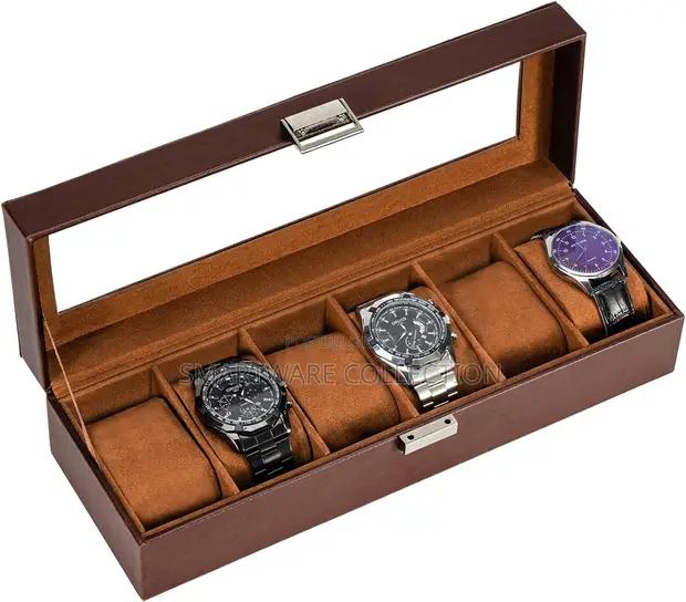 Watch Box Organizer For Men, 6 Slot Watch Display Case in Dar es Salaam, Tanzania