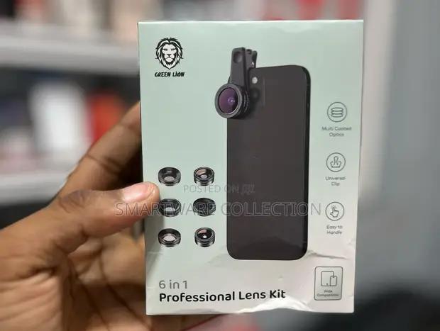 6 In 1 Phone Camera Lens Kit -0.63x Wide Angle Lens 15x in Dar es Salaam, Tanzania