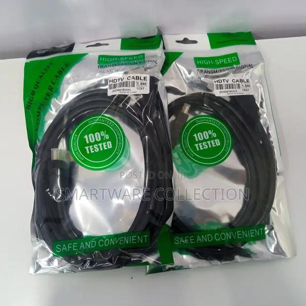 HDMI Male To Male Cable (1.5M, Black) in Dar es Salaam, Tanzania
