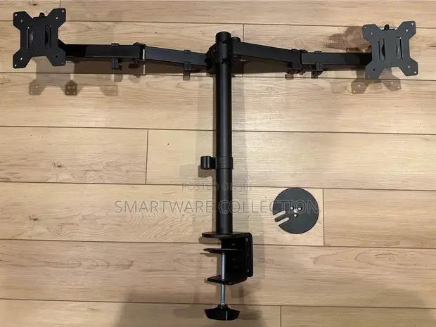Height Adjustable Full Motion 2 Monitors Computer Desk Mount in Dar es Salaam, Tanzania