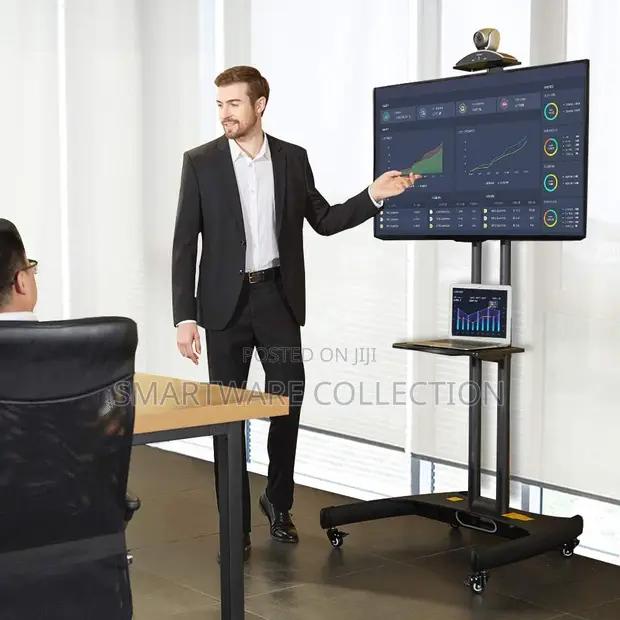 Movable Metal TV TrolleyStandMount With Wheels For 32”-75” in Dar es Salaam, Tanzania