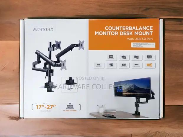 Triple Monitor Desk Mount Horizontal Stand Fits 3 Screens in Dar es Salaam, Tanzania