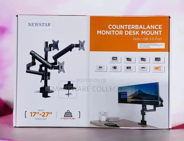 Triple Monitor Stand – Free Standing Monitor Desk Mount in Dar es Salaam, Tanzania