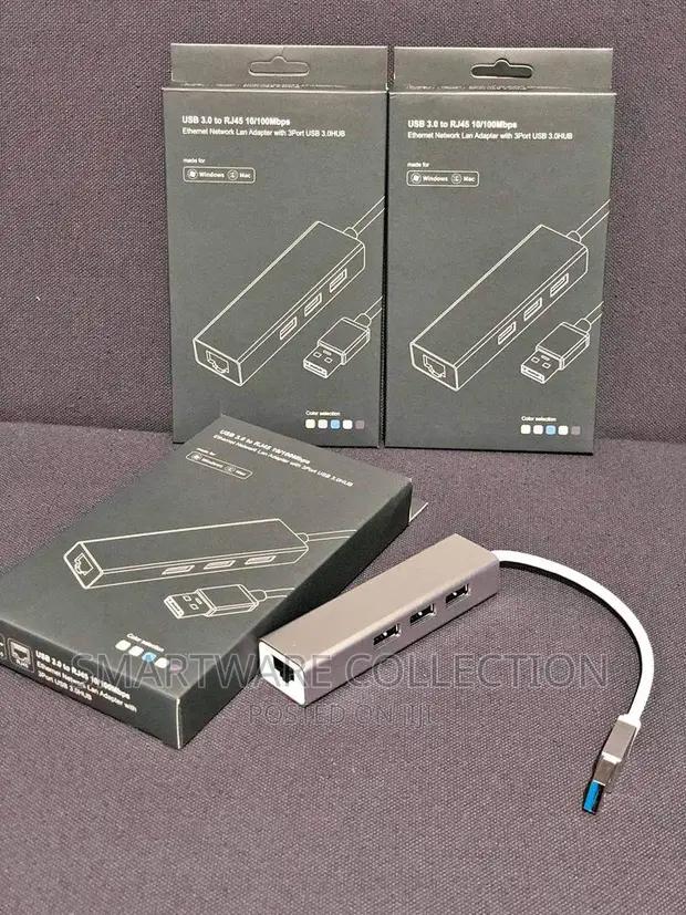 USB 3.0 To Ethernet Adapter, USB 3.0 Hub With RJ45 Ethernet in Dar es Salaam, Tanzania