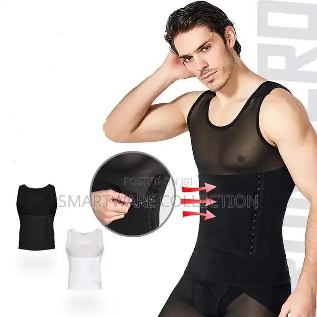 Tummy Control Men’s Shapewear Shirt, Elastic Slim Vest in Dar es Salaam, Tanzania