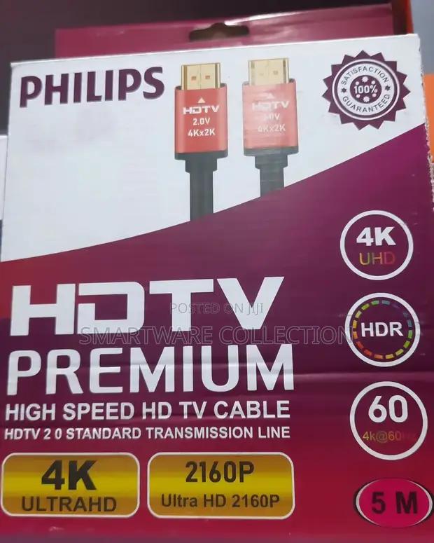 5M HDMI Cable High Speed Premium Gold Plated Braided Lead in Dar es Salaam, Tanzania