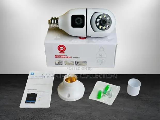 Dual Lens V380 Pro PTZ Bulb IP Night Vision Camera in Dar es Salaam, Tanzania