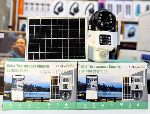 Dual Lens Wireless Solar Camera, 4mp Wifi Security Camera in Dar es Salaam, Tanzania