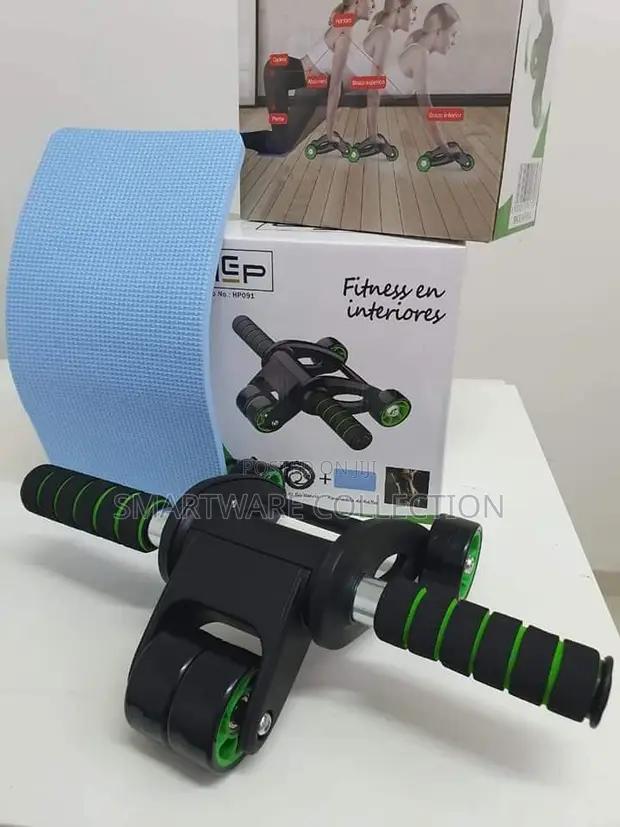 Abdominal Abs 4 Roller Exercise Wheel With Knee Mat in Dar es Salaam, Tanzania