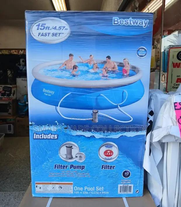Bestway 15 Fast Set Above Ground Swimming Pool With Pump in Dar es Salaam, Tanzania
