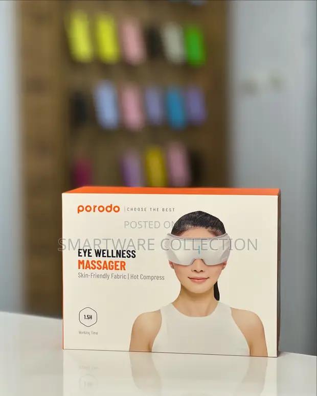 Porodo Eye Massager With Heat Bluetooth Music – White in Dar es Salaam, Tanzania