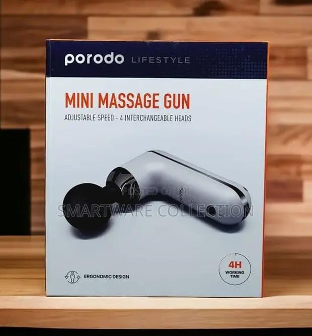 Porodo Lifestyle Mini Massage Gun With 4 Heads, Up To 4 H in Dar es Salaam, Tanzania