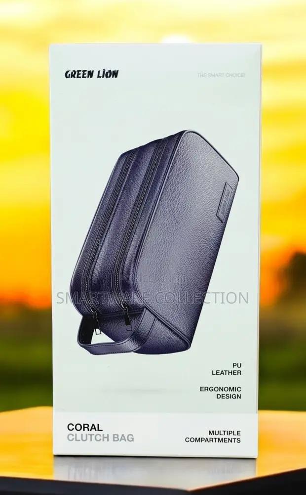 Green Lion Coral Clutch Bag 2 Zip, Ergonomic Design in Dar es Salaam, Tanzania