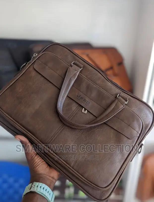 Jeep Buluo Men’s Leather Large Capacity Business Laptop Bag in Dar es Salaam, Tanzania