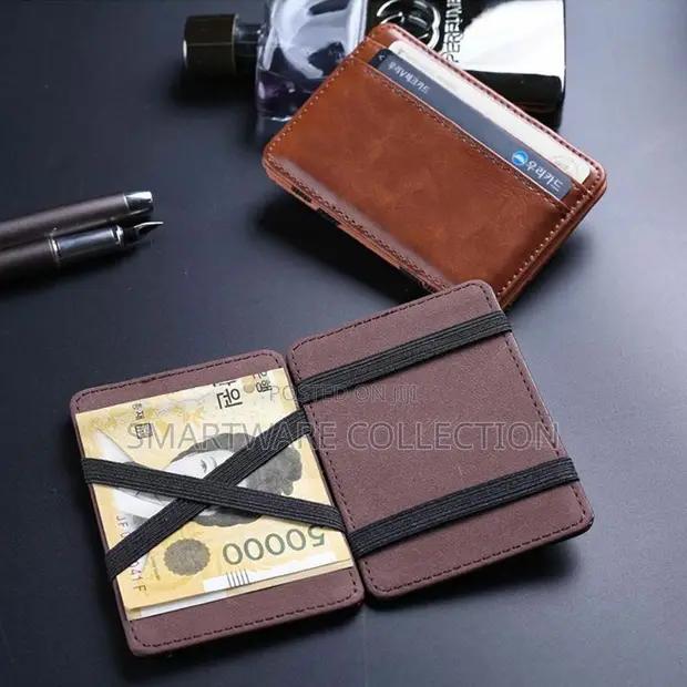Leather Magic Wallets Small Men Money Clips Card Purse Thin in Dar es Salaam, Tanzania