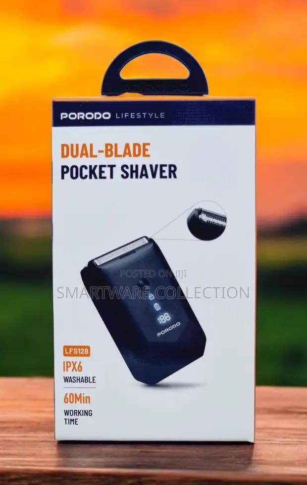 Porodo Lifestyle Dual-blade Shaver With Travel Lock – Black in Dar es Salaam, Tanzania