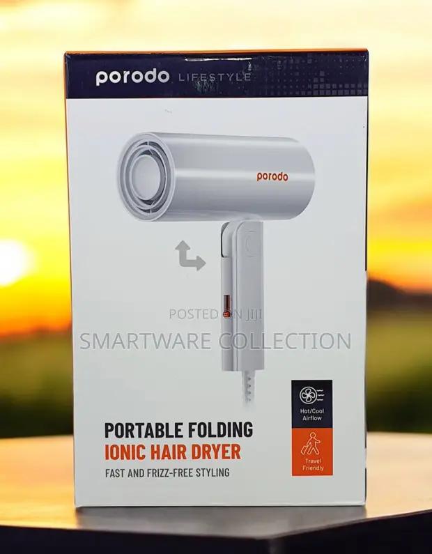 Porodo Lifestyle Portable Folding Fast Ionic Hair Dryer in Dar es Salaam, Tanzania