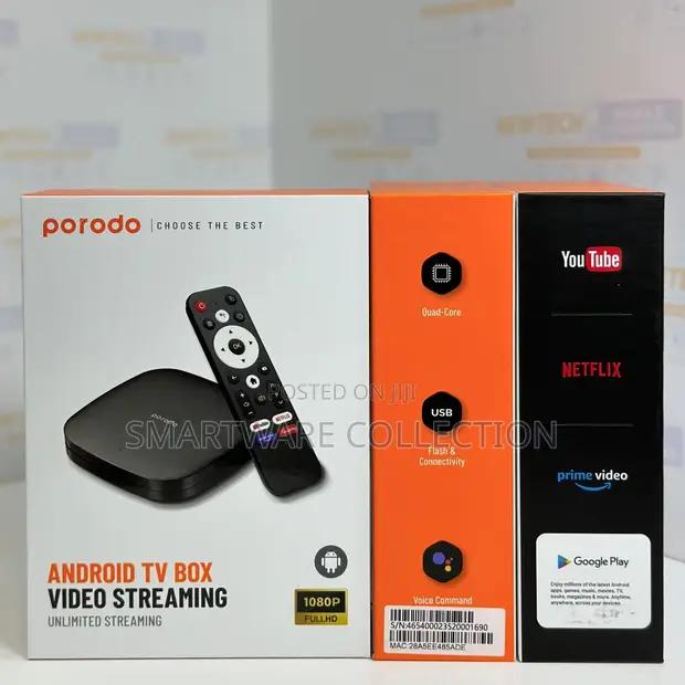 Porodo Android Tv Box 1080p 2gb Ram 8gb Rom Support in Dar es Salaam, Tanzania