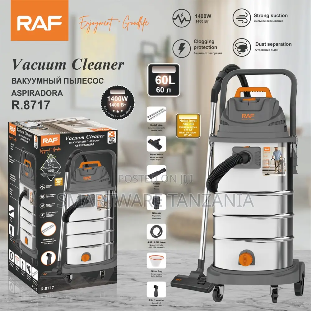 Raf R.8717 60l 1400w Industrial Wet Dry Vacuum Cleaner in Dar es Salaam, Tanzania