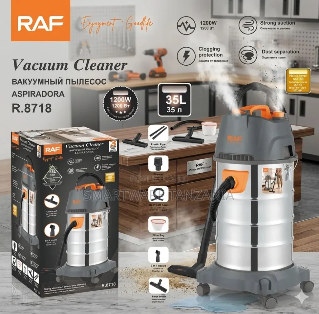 Raf R.8718 35l 1200w Vacuum Cleaner Dust Wet Dry Cleaning in Dar es Salaam, Tanzania