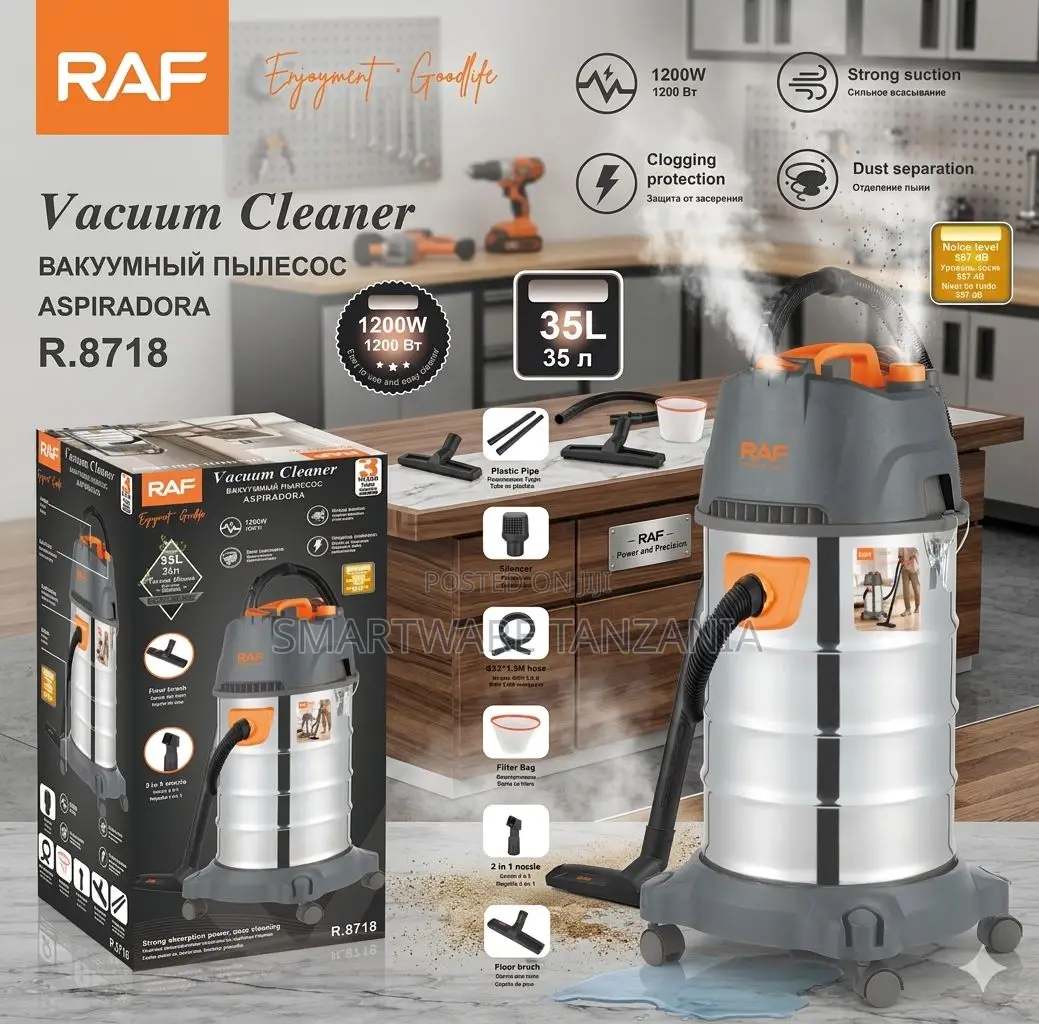 Raf R.8718 35l 1200w Vacuum Cleaner Dust Wet Dry Cleaning in Dar es Salaam, Tanzania
