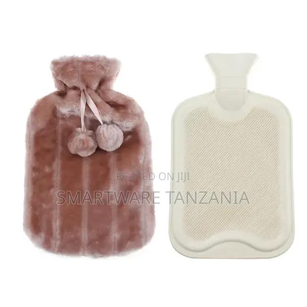 Dusty Pink Faux Fur Hot Water Bottle Set With Pom-poms in Dar es Salaam, Tanzania
