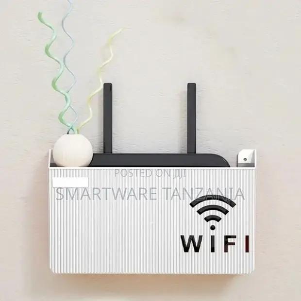 Wall-mounted Wifi Router Storage Shelf Box In White in Dar es Salaam, Tanzania