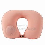 Peach Pink Fabric Travel Neck Pillow With Pump Valve in Dar es Salaam, Tanzania