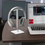 White Aluminum Headphone Stand Desk Holder Studio Workspace in Dar es Salaam, Tanzania
