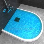 3 Meters D-shape Curved Shower Water Containment Dam Strip White in Dar es Salaam, Tanzania