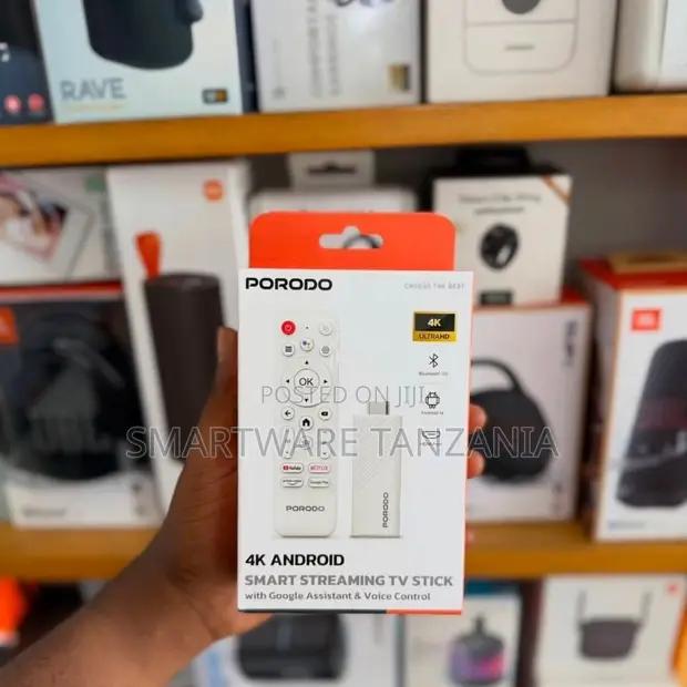 Porodo Android Tv Stick Smart Streaming Device Voice Control in Dar es Salaam, Tanzania