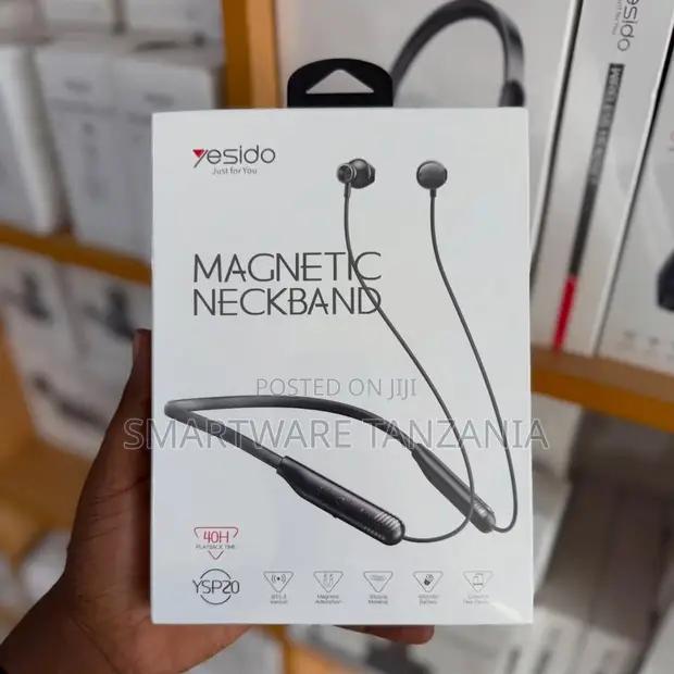 Yesido Magnetic Neckband Earphones Bluetooth 40h Playtime Ysp20 in Dar es Salaam, Tanzania