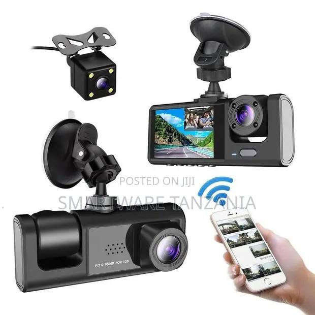 Wifi 3-channel Dash Cam With Rear Camera And App View in Dar es Salaam, Tanzania