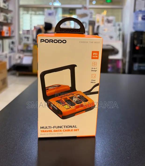 Porodo Multi Functional Travel Data Cable Set 60w Fast Charging Kit in Dar es Salaam, Tanzania