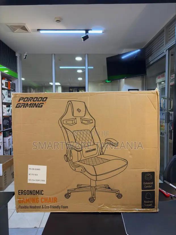Porodo Ergonomic Gaming Chair With Headrest And Comfort Foam in Dar es Salaam, Tanzania
