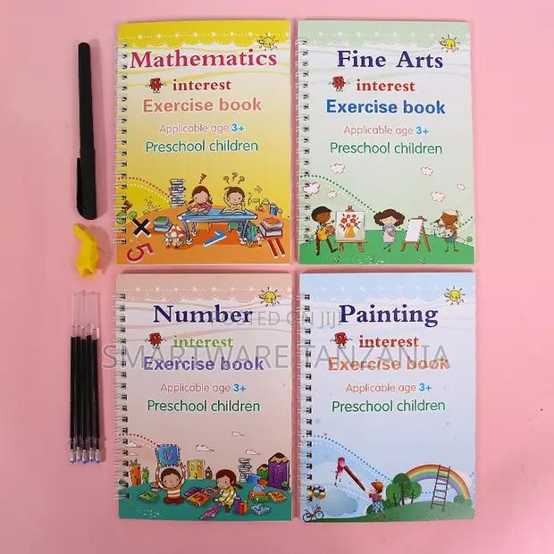 4-book Preschool Magic Ink Exercise Copybook Set Ages 3 Plus in Dar es Salaam, Tanzania