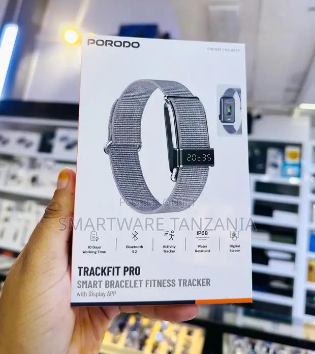 Porodo Trackfit Pro Fitness Bracelet Grey Bluetooth 5.2 Ip68 in Dar es Salaam, Tanzania