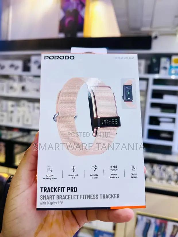 Porodo Trackfit Pro Smart Fitness Bracelet Ip68 Pink Nylon in Dar es Salaam, Tanzania
