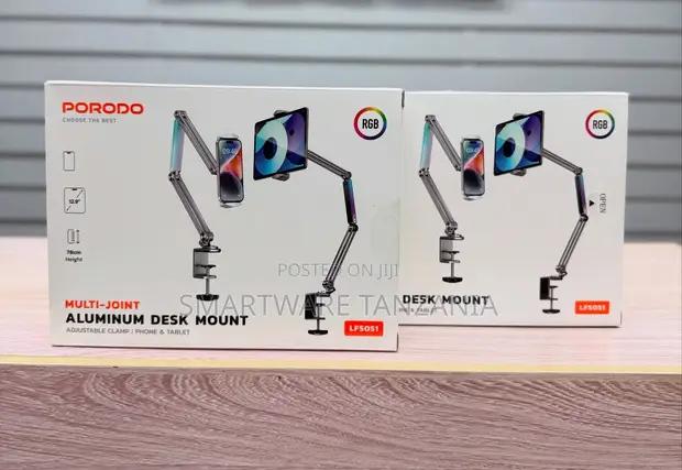 Porodo Lfs051 Rgb Aluminum Desk Mount For Phone And Tablet in Dar es Salaam, Tanzania