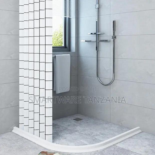 White Corner Shower Water Dam Strip L-Shape Containment (3 Meter) in Dar es Salaam, Tanzania