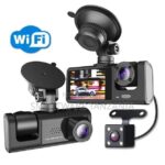 Wifi 3-lens Dash Cam System Front Interior And Rear View in Dar es Salaam, Tanzania