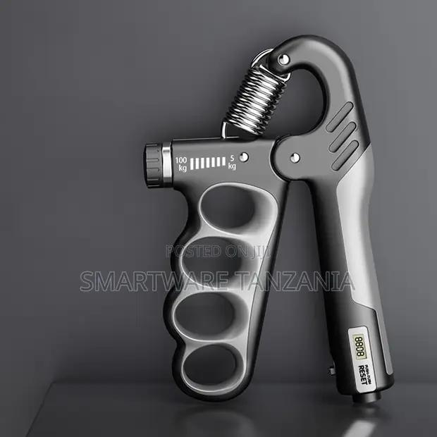 Grey Adjustable Hand Grip Strengthener With Rep Counter in Dar es Salaam, Tanzania