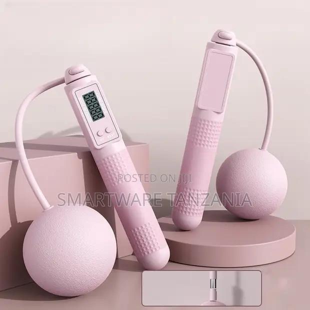 Pink LCD Jump Rope With Weighted Balls and Count Display in Dar es Salaam, Tanzania