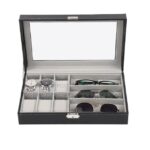 Black Leather Watch Sunglasses Combo Organizer Box Large in Dar es Salaam, Tanzania
